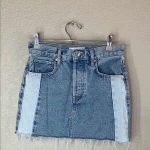 Mango Blue Denim Mini Skirt